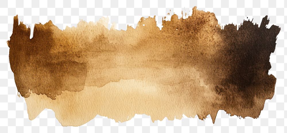 PNG  Abstract brown watercolor paint splash