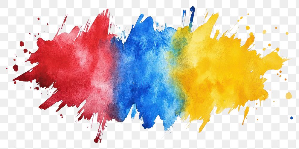 PNG  PNG  Vibrant watercolor paint splash art