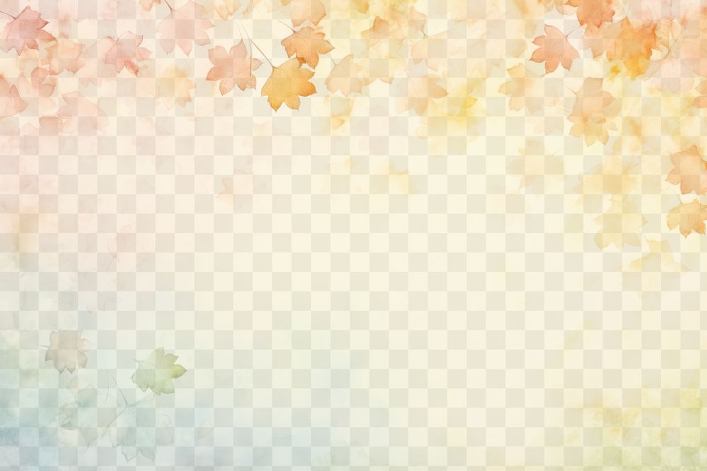 Vibrant autumn leaves watercolor  png paint texture overlay, transparent background