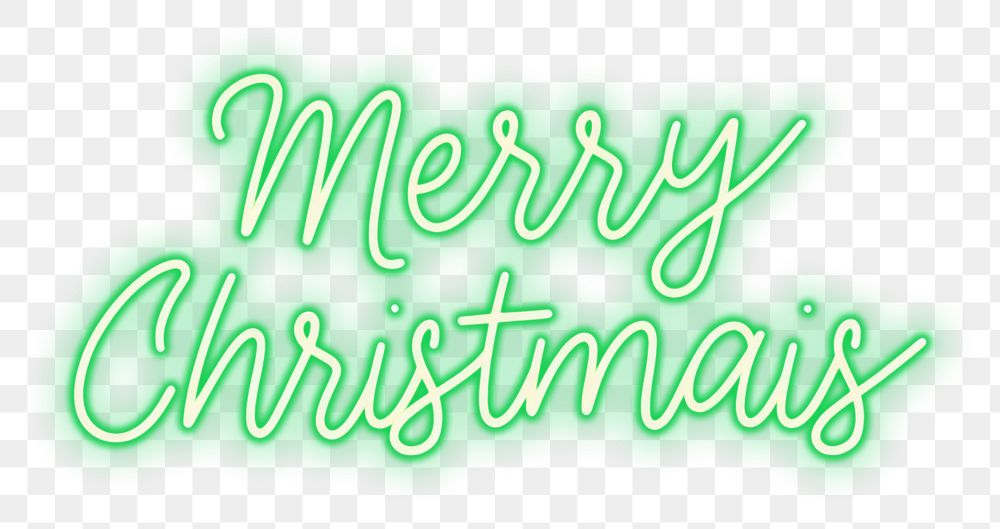 PNG Neon Merry Christmas sign