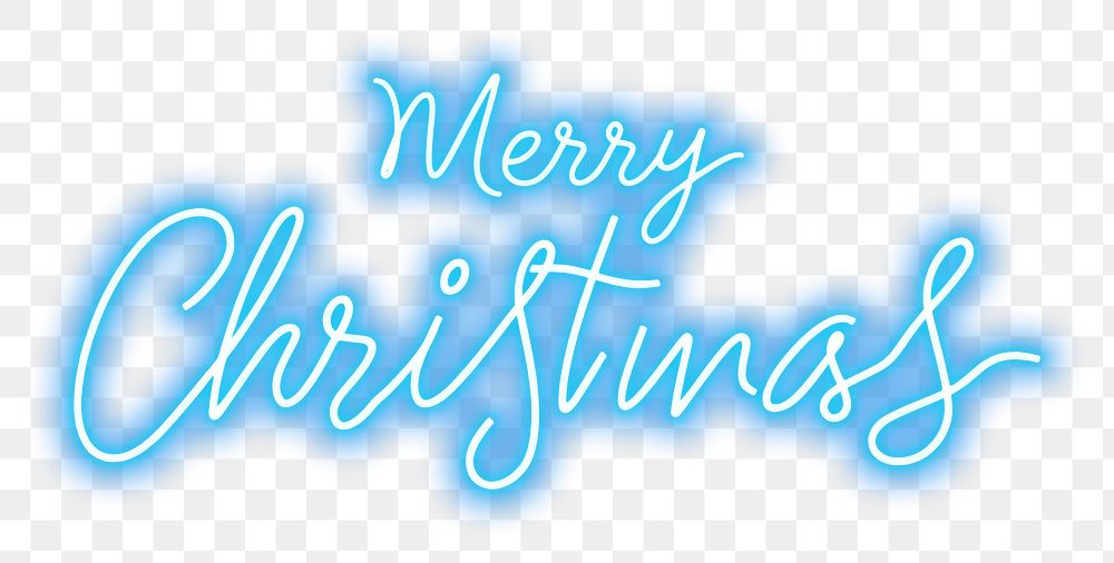 PNG Neon Merry Christmas sign