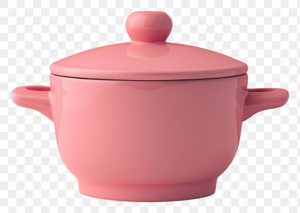 PNG Elegant pink ceramic cooking pot