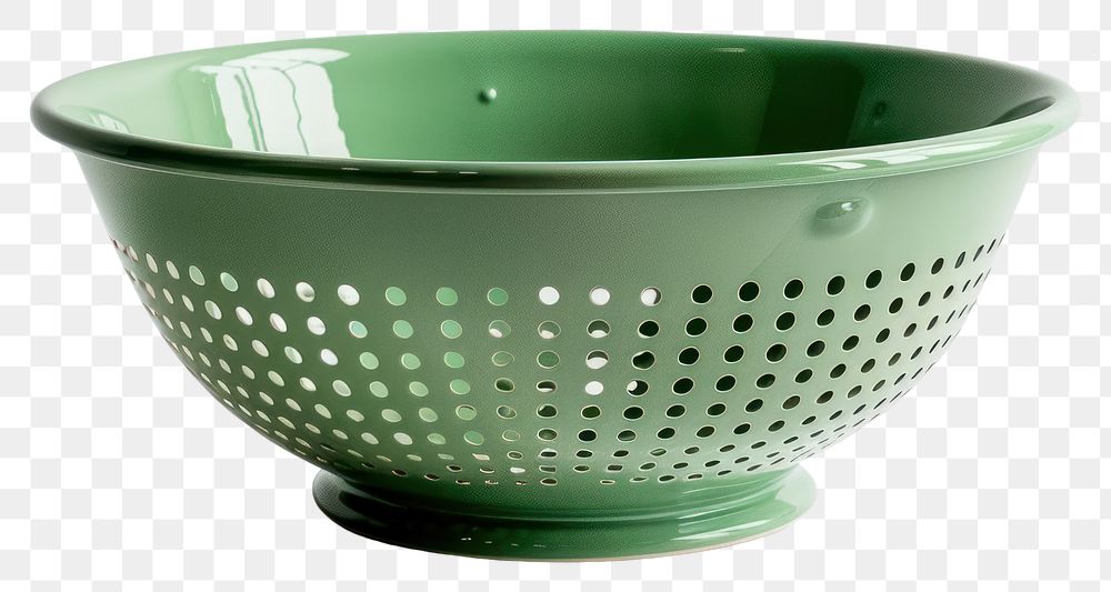 PNG Green perforated kitchen colander