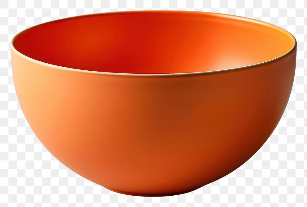 PNG Modern orange bowl on table