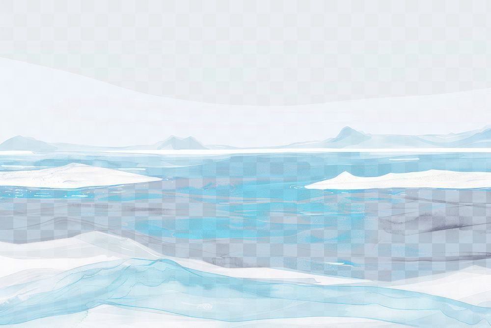 Serene abstract icy  png overlay effect, transparent background