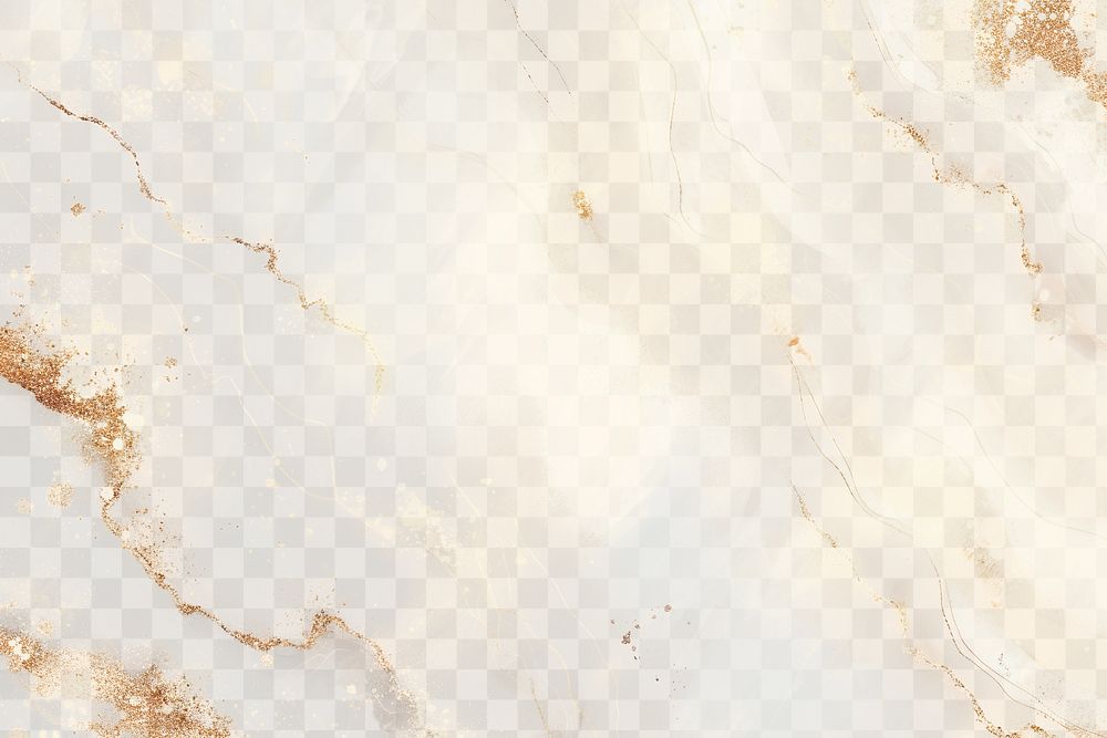 Elegant abstract gold marble   png paint texture, transparent background