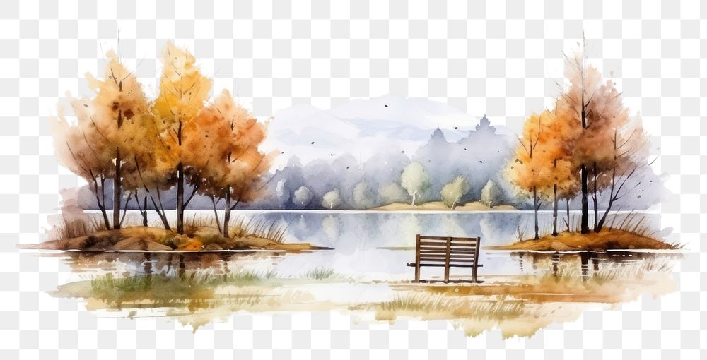 PNG Landscape painting outdoors nature. 