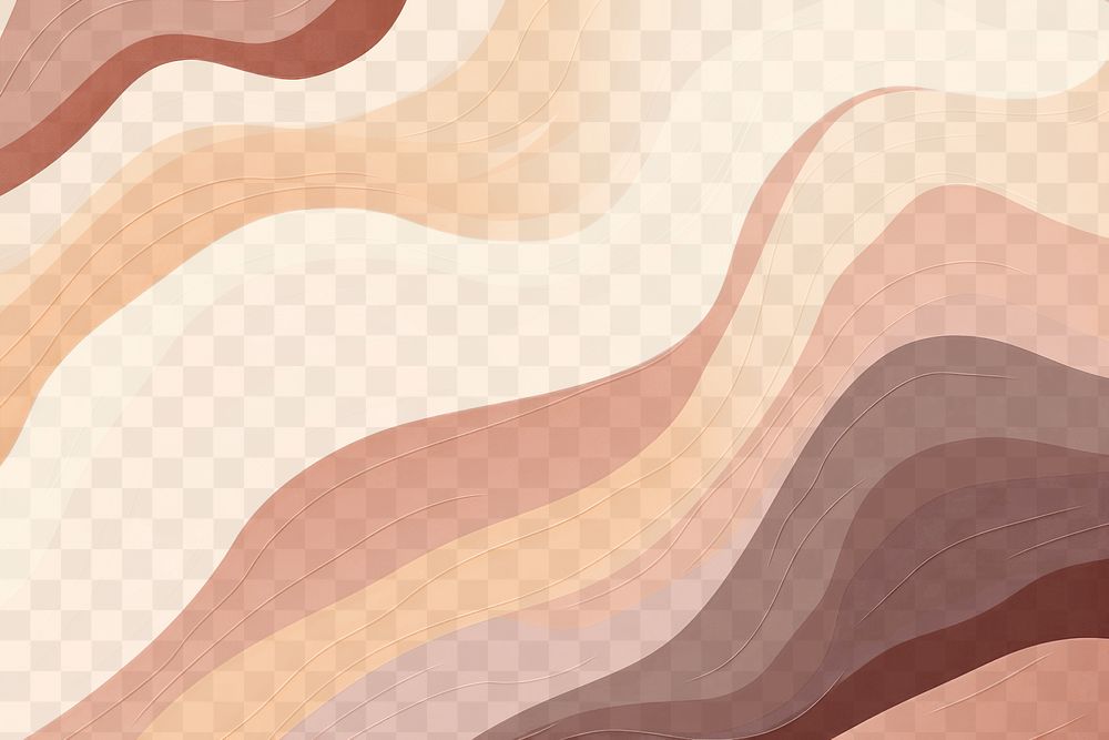 Abstract wavy orange   png paint texture, transparent background