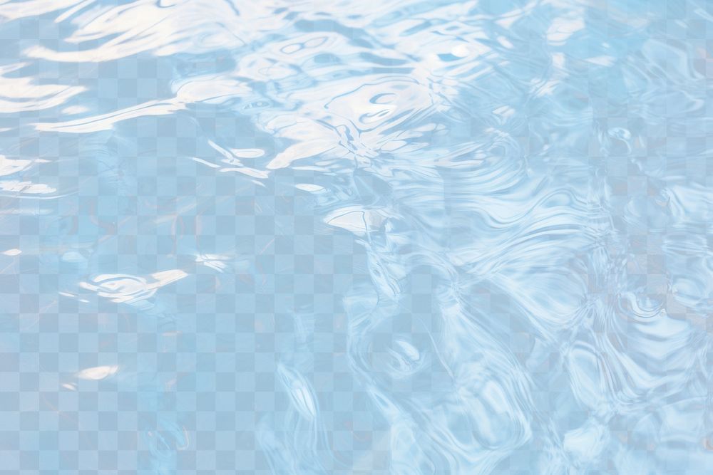 Rippling  surface texture png water overlay effect, transparent background