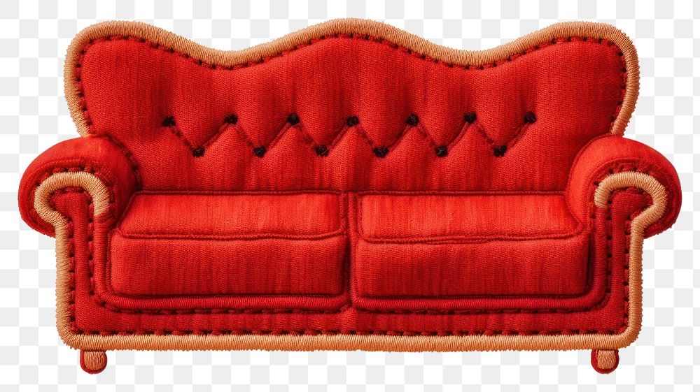 PNG Sofa furniture chair red.