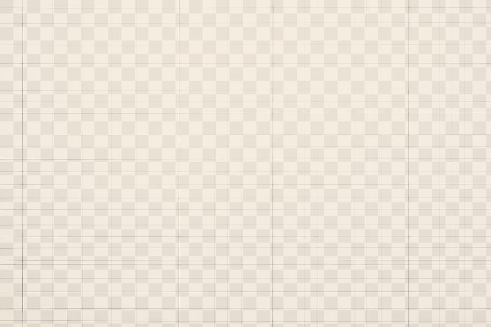 Grid-patterned beige paper  png overlay effect, transparent background