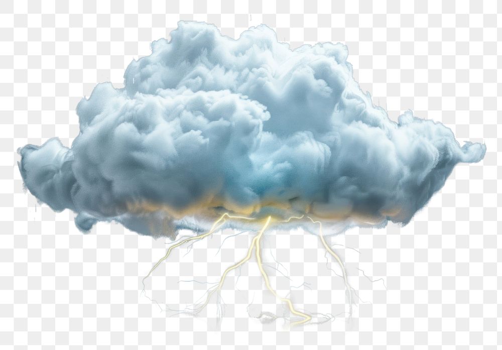 PNG Storm cloud lightning rain art