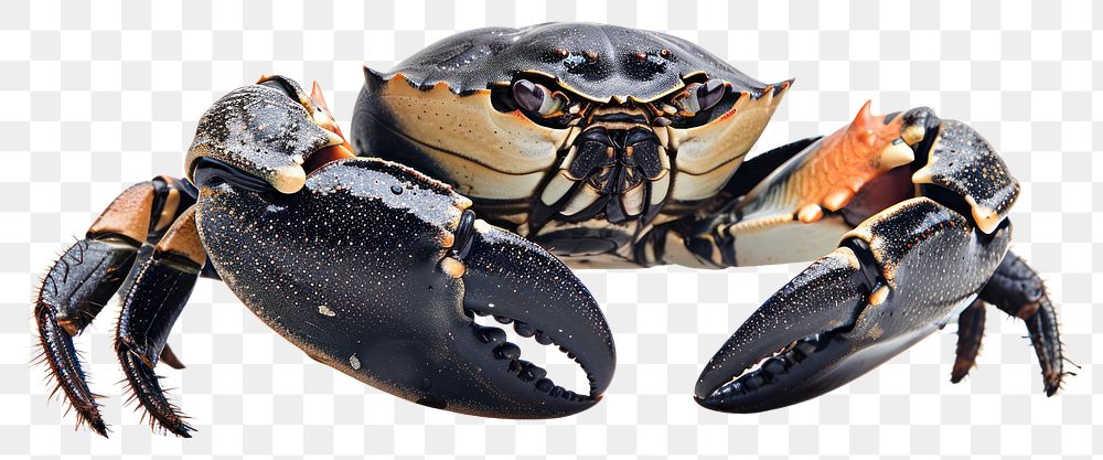 PNG Black crab on white background