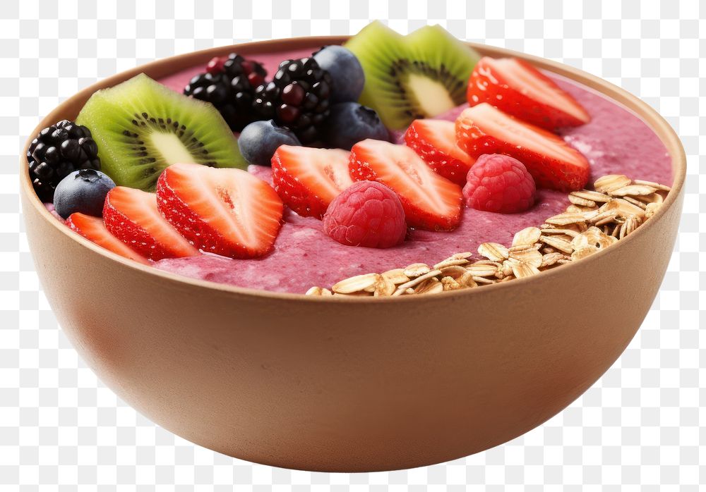 PNG Smoothie bowl blueberry raspberry fruit. 