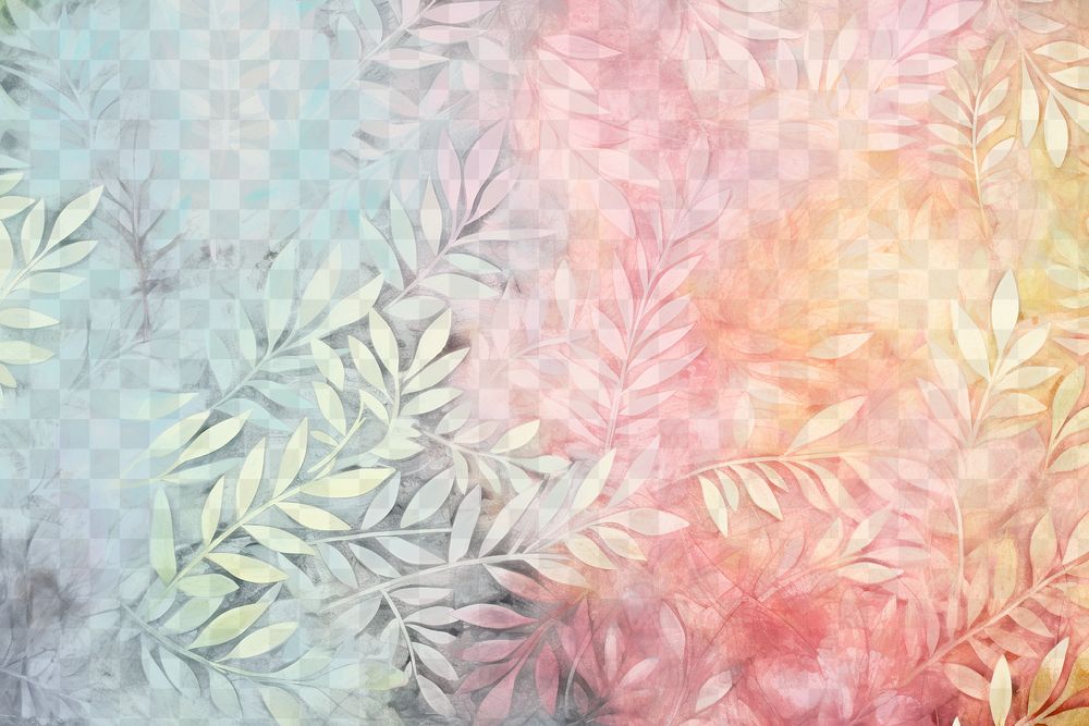 Colorful abstract foliage  fabric texture png overlay effect, transparent background