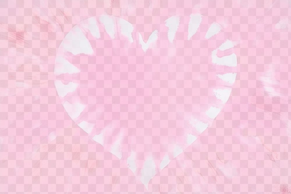 Vibrant pink heart png paint texture overlay, transparent background