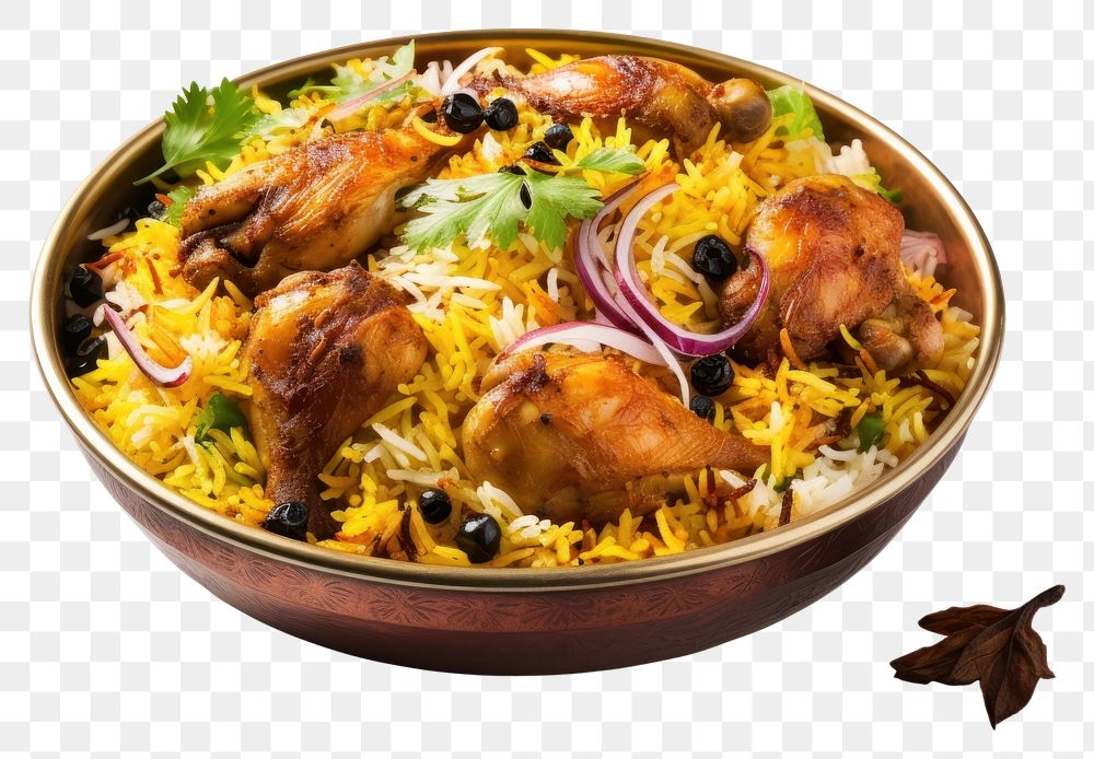 PNG Hyderabadi Biryani biryani food meat.