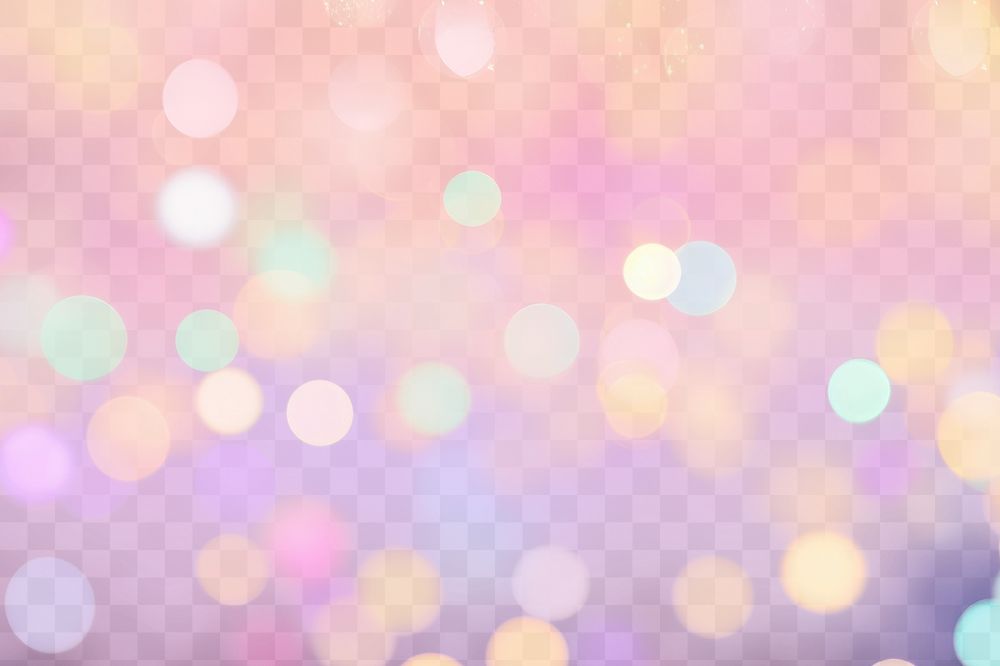 PNG Colorful bokeh lights background