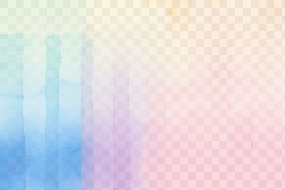 Vibrant watercolor rainbow stripes png paint texture overlay, transparent background