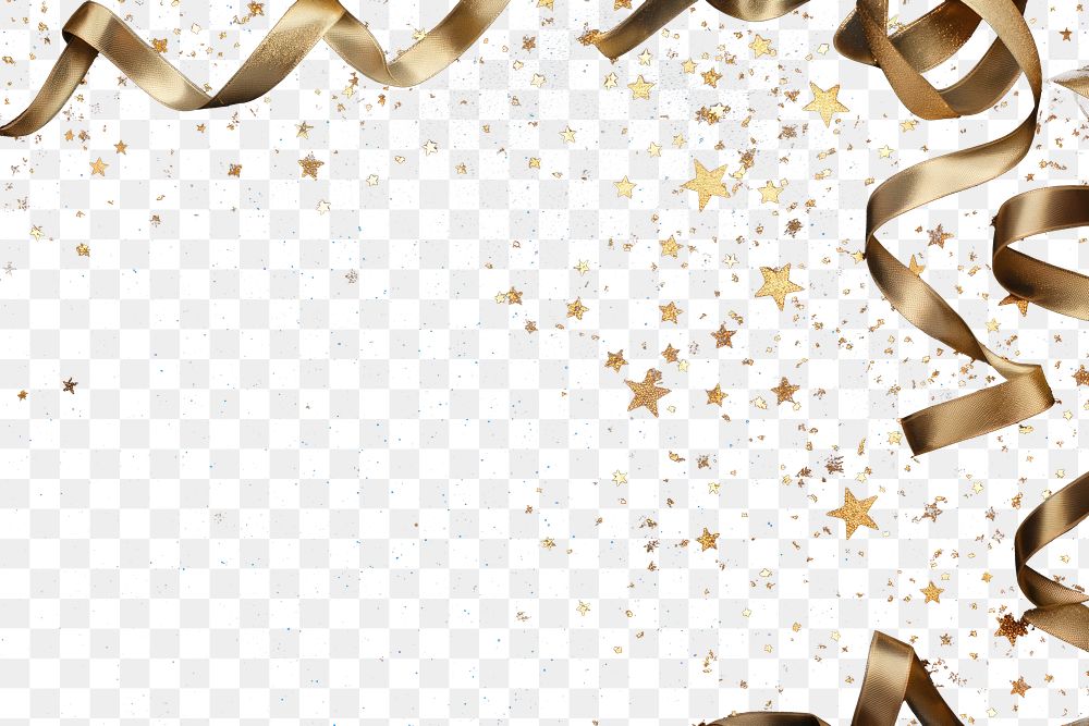 Golden stars border confetti symbol paper.