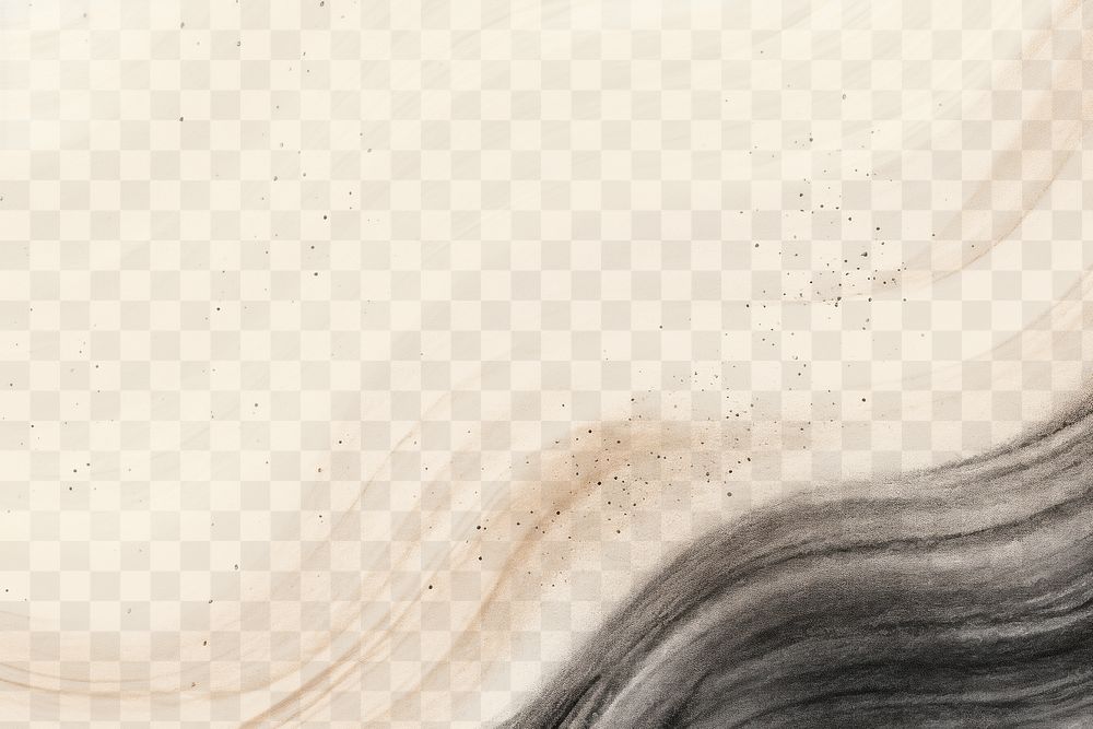 Abstract wavy beige  png paint texture overlay, transparent background