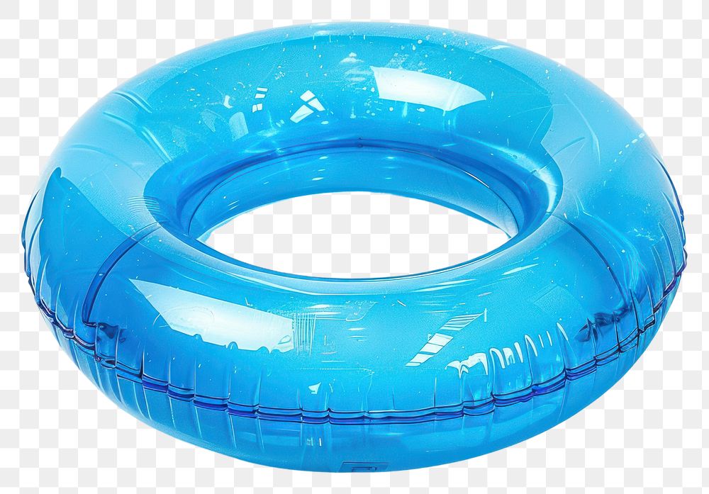 PNG  Blue swimming ring water blue inflatable.