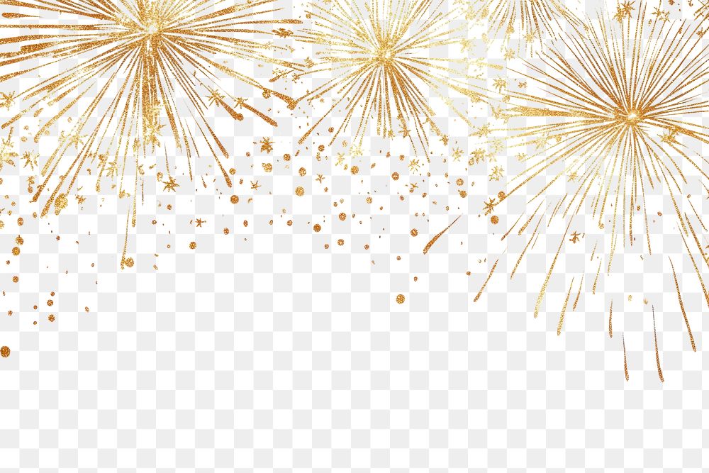 PNG Fireworks illustration background gold.