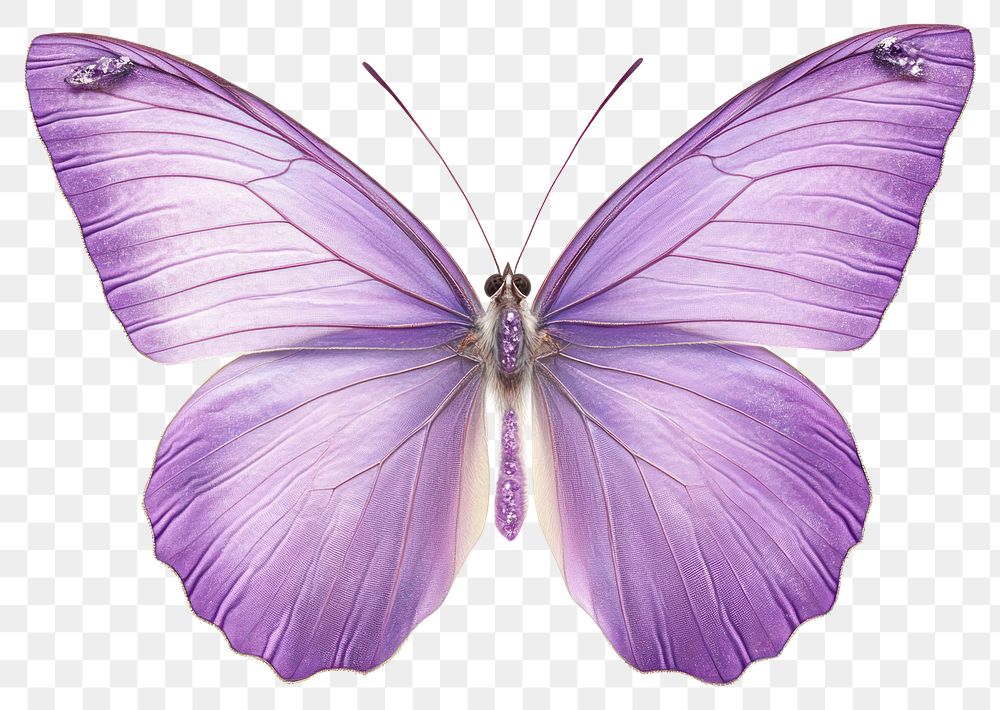 PNG Soft violet butterfly insect invertebrate illustration.