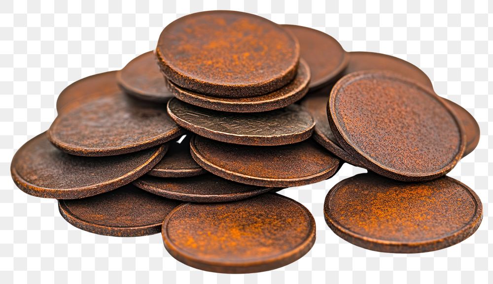 PNG Pile of rusted coins pile accessories accessory.