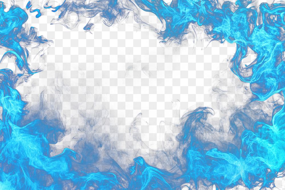 PNG Vibrant blue smoky background