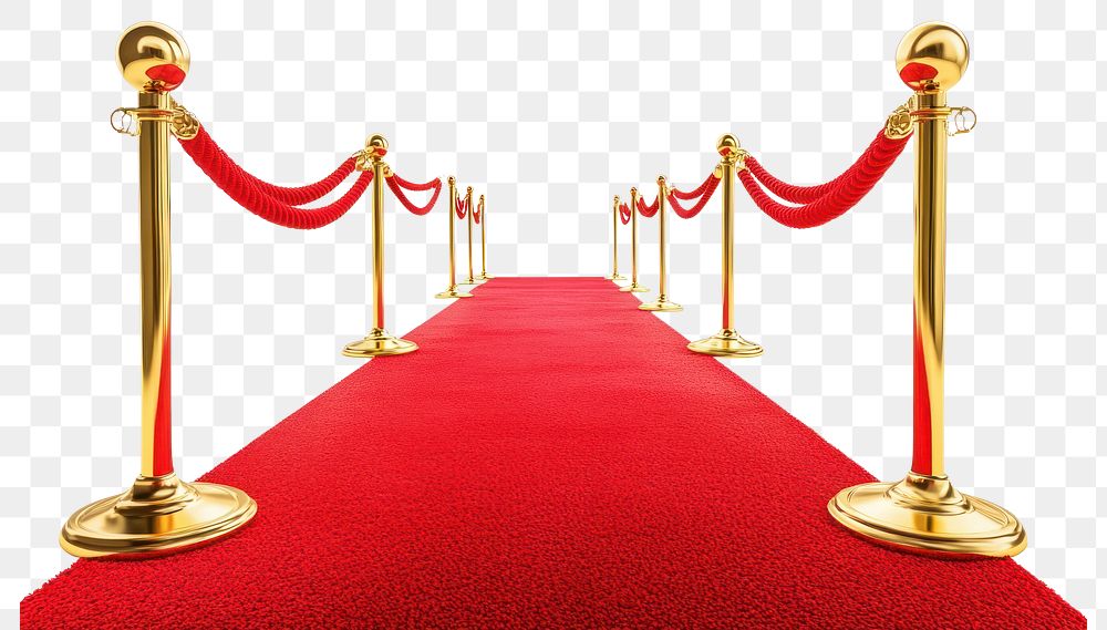 PNG Red carpet with ropes premiere ceremony event.