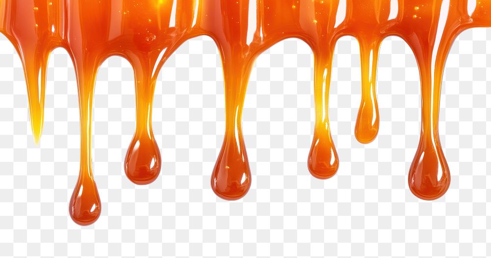 PNG Golden honey dripping texture