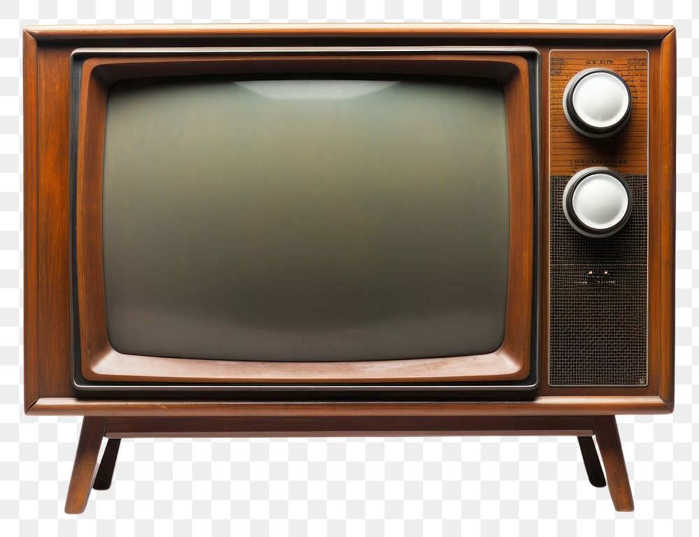 PNG Vintage wooden television set