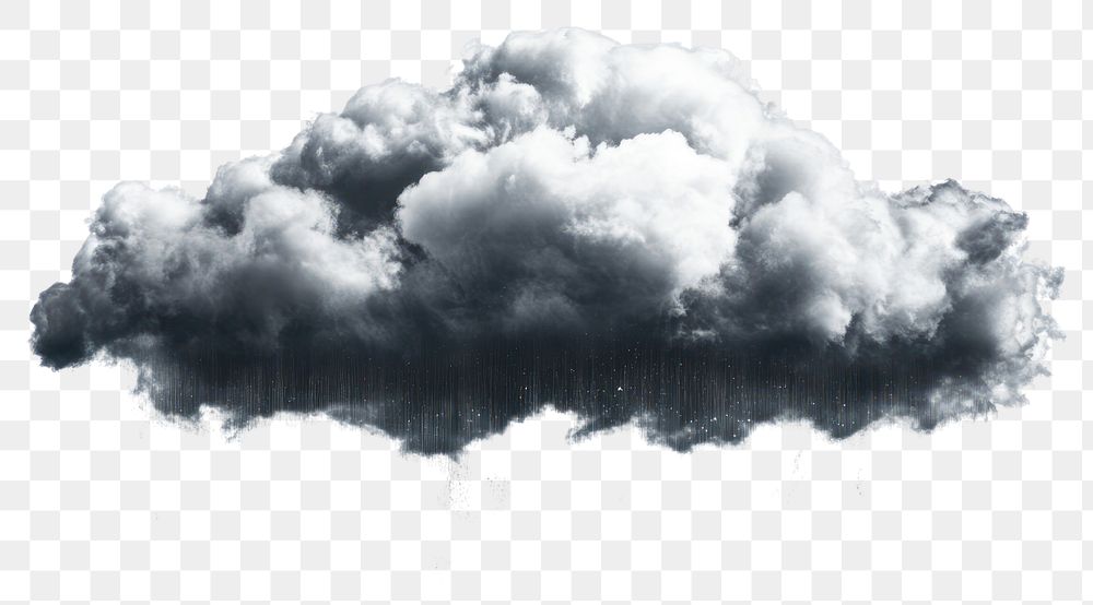 PNG Dark cloud raining digitally illustrated