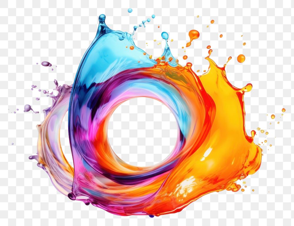 Circle liquid splash effect art graphics creative.