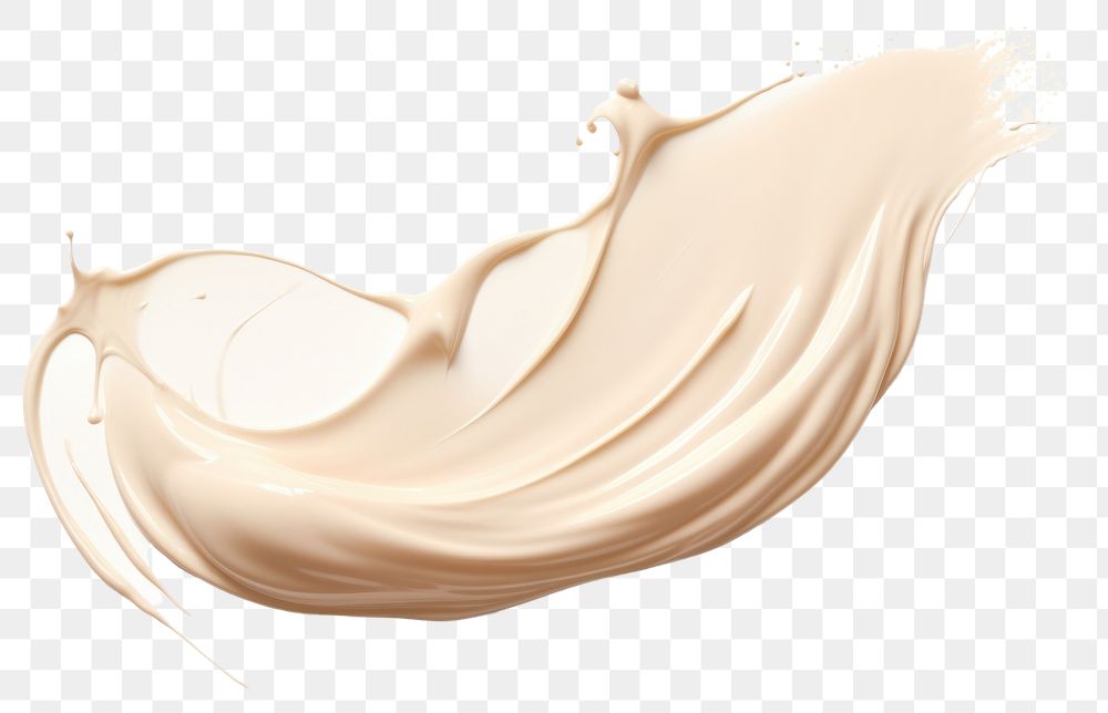 Cosmetic cream splash beige application foundation.