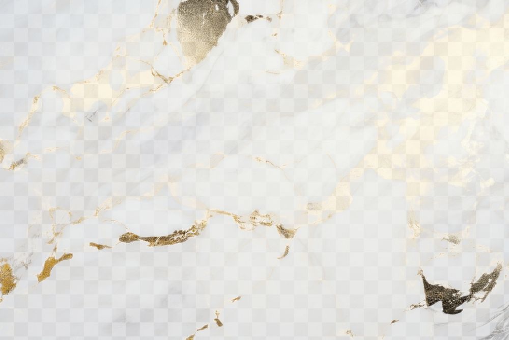 Elegant marble with gold accents png overlay effect, transparent background