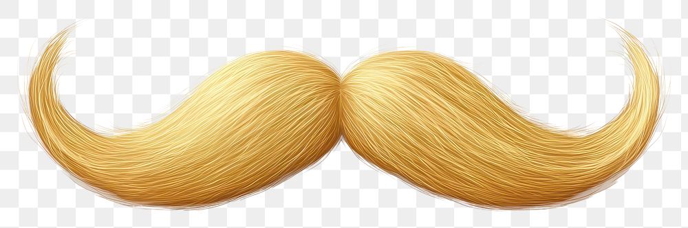 PNG Blonde mustache illustration background white.