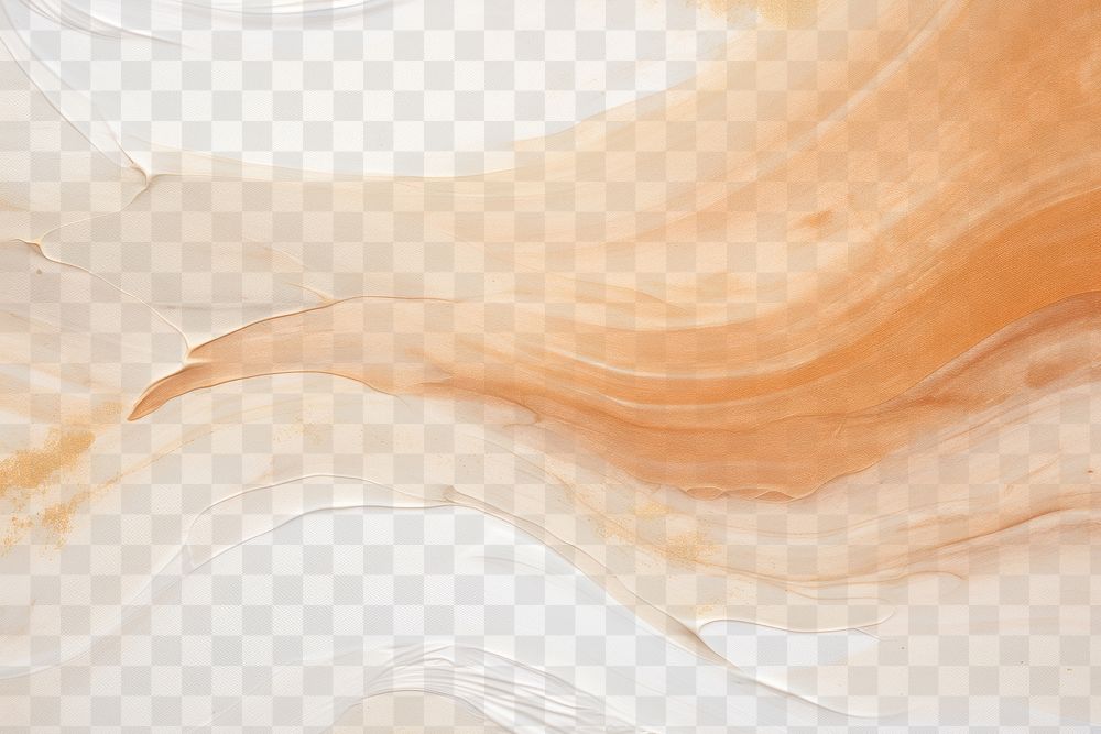 Abstract orange and beige swirls png overlay effect, transparent background