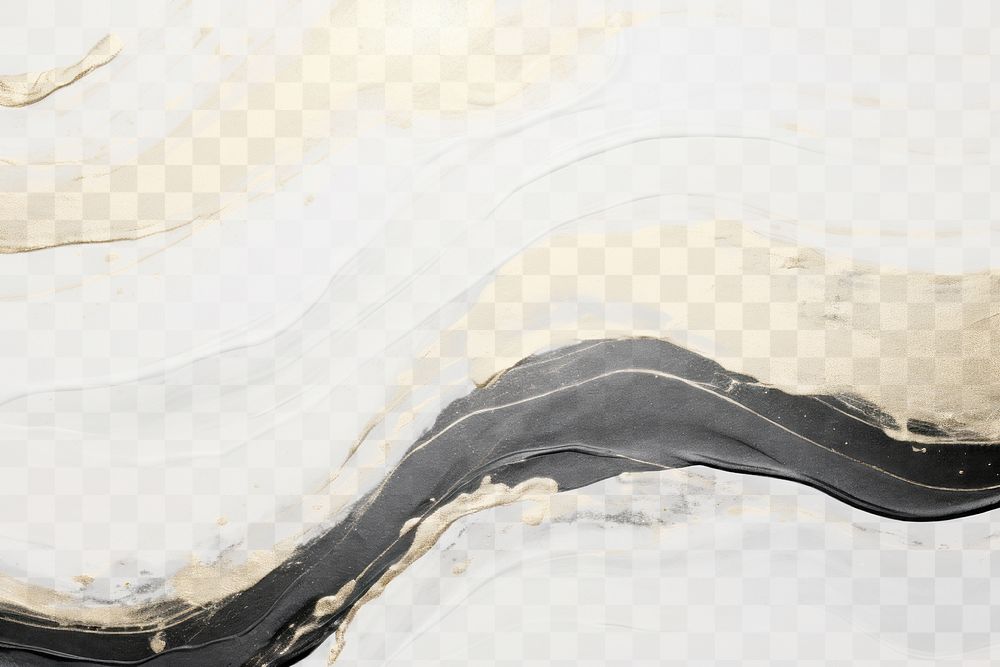 Abstract fluid black png paint texture, transparent background