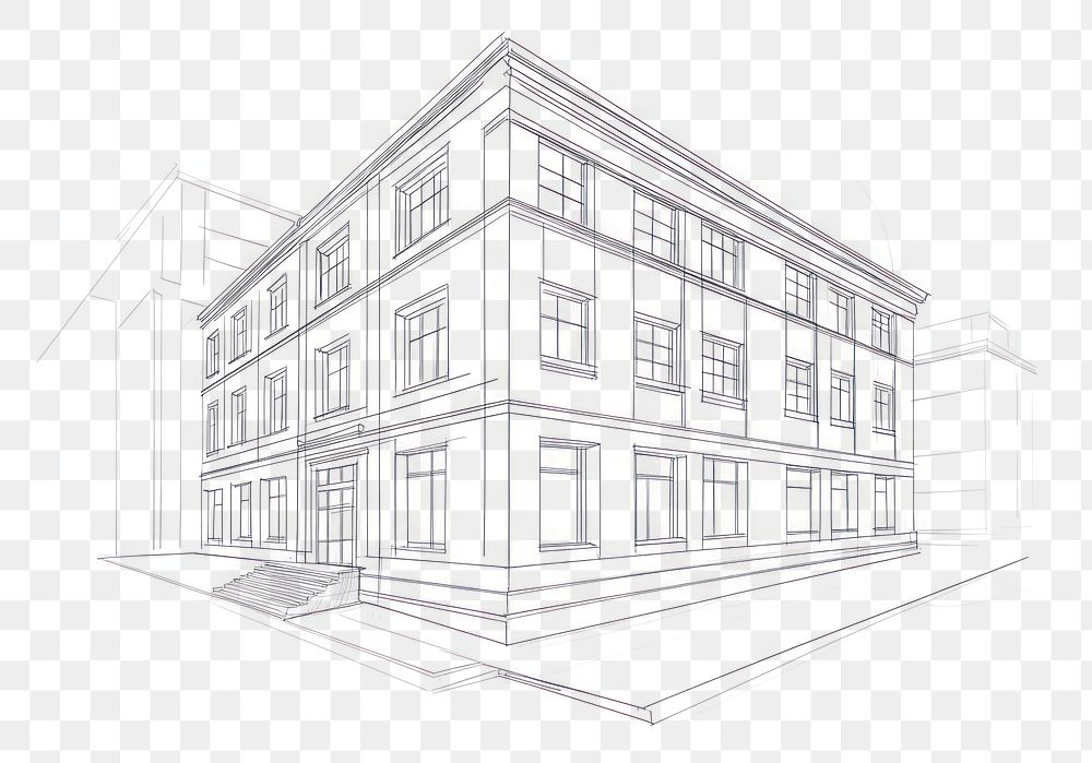 PNG Building drawing architecture illustration.