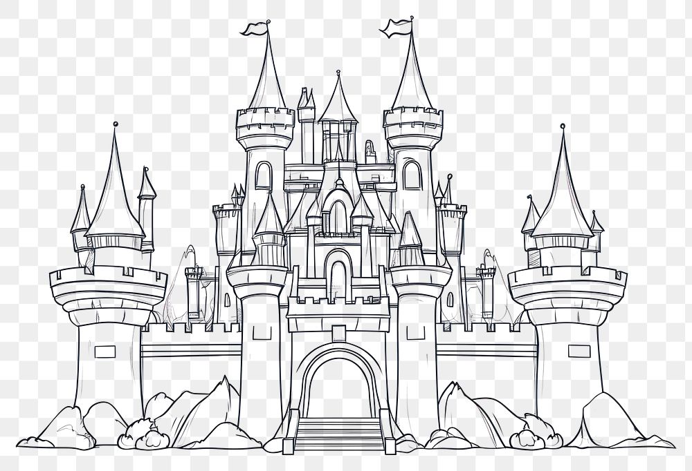 PNG Castle drawing architecture illustration.