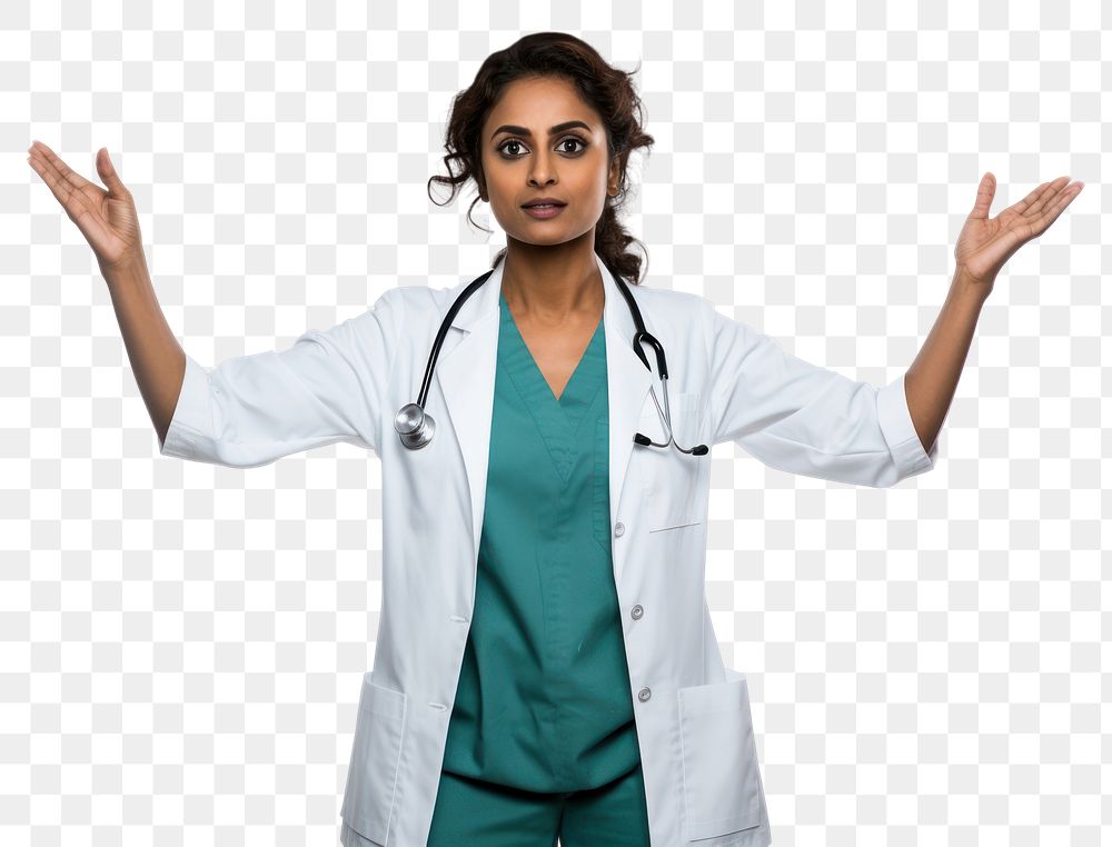 PNG Doctor women white background stethoscope. 