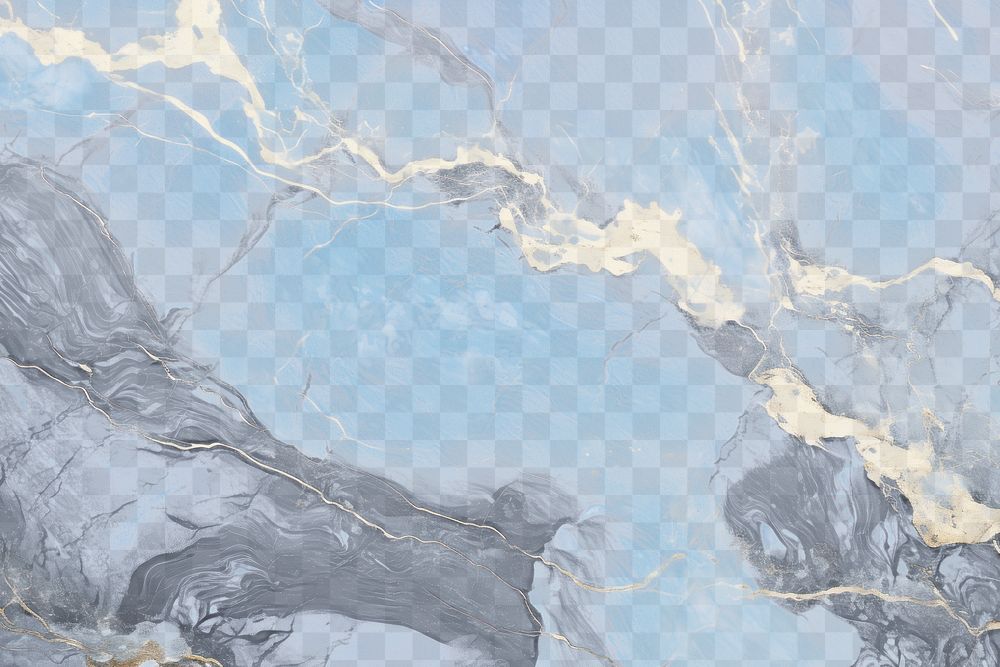 Luxurious blue marble  png paint texture overlay, transparent background