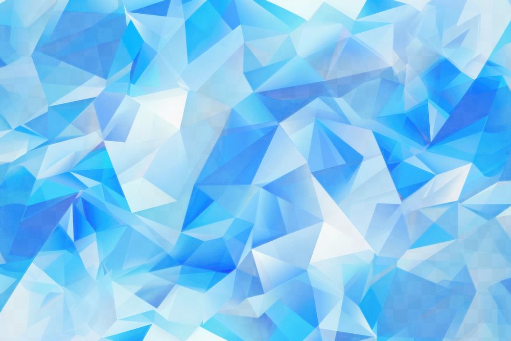 Abstract geometric blue polygonal  png overlay effect, transparent background