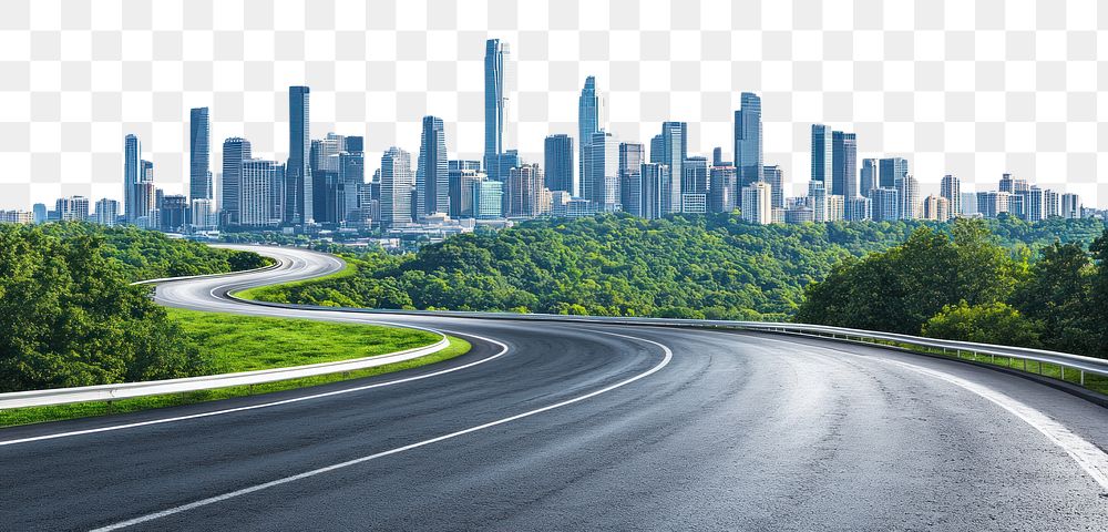 PNG Modern cityscape buildings highway | Free PNG - rawpixel