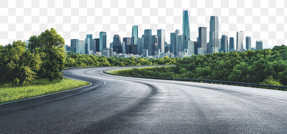 PNG Modern cityscape buildings highway | Free PNG - rawpixel