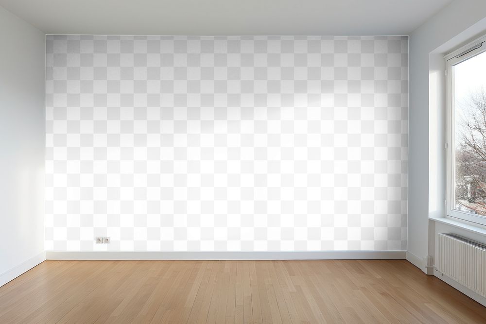 Minimalist room wall  png mockup, transparent design