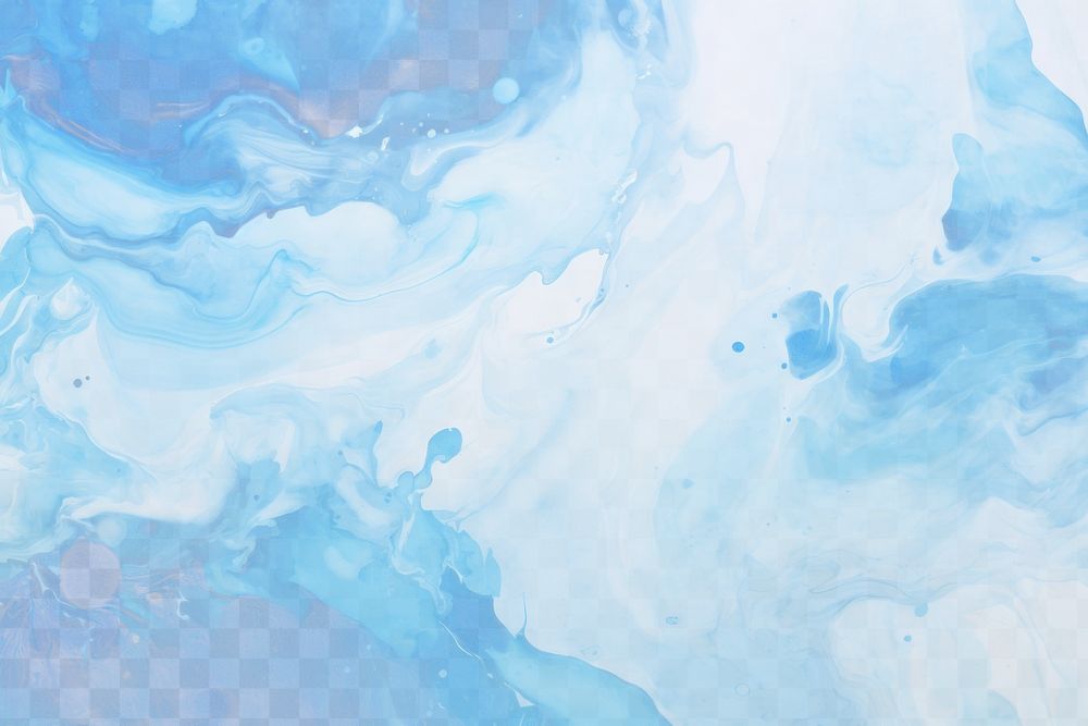 Abstract blue paint png texture, transparent background