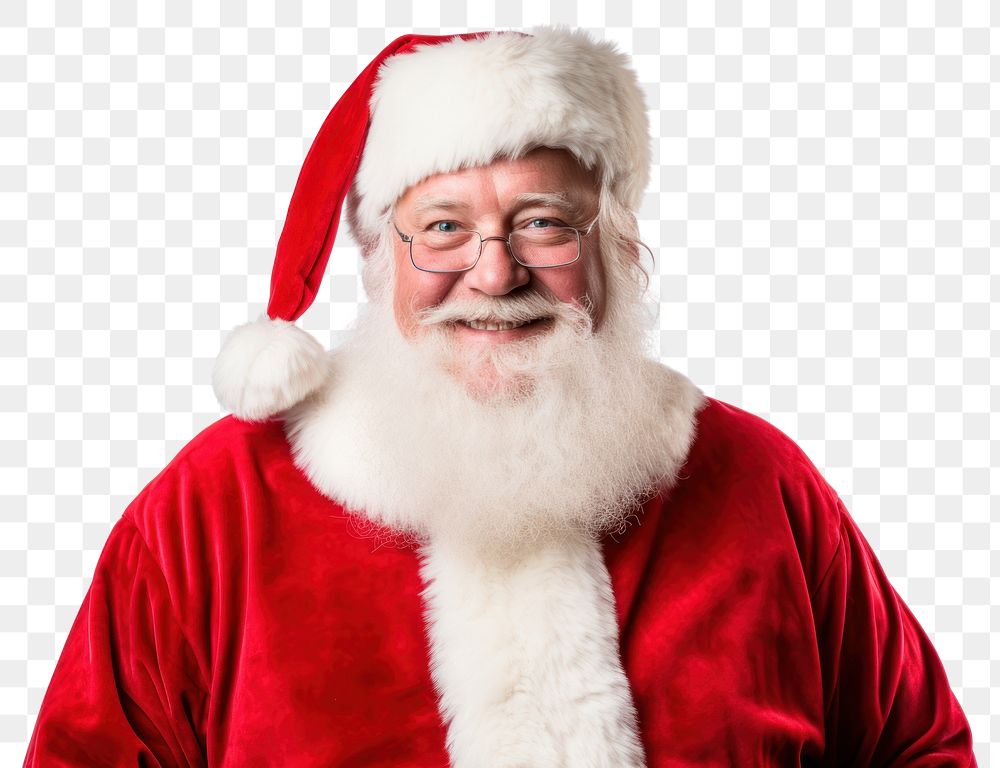 Santa christmas adult white background. 